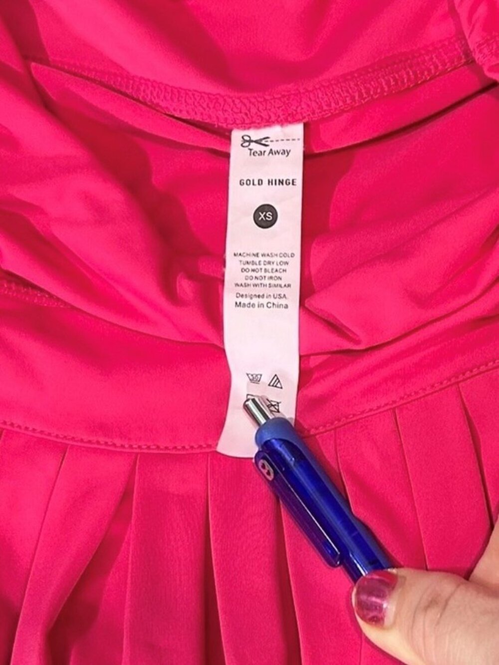 Gold Hinge Tennis Skort Bundle XS Pink Green Pleated Athletic Skirts 2pc - Picture 9 of 9